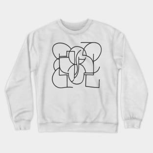 Minimalist Abstract Pattern Design Crewneck Sweatshirt